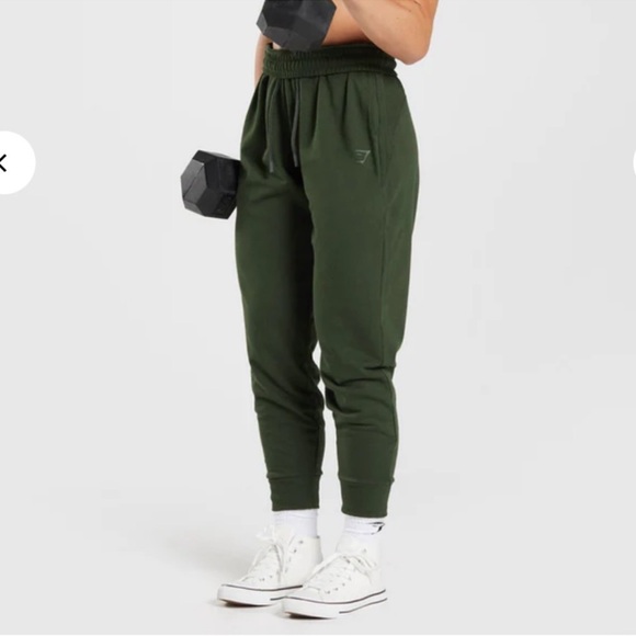 Gymshark Olive Green Joggers - Picture 2 of 9